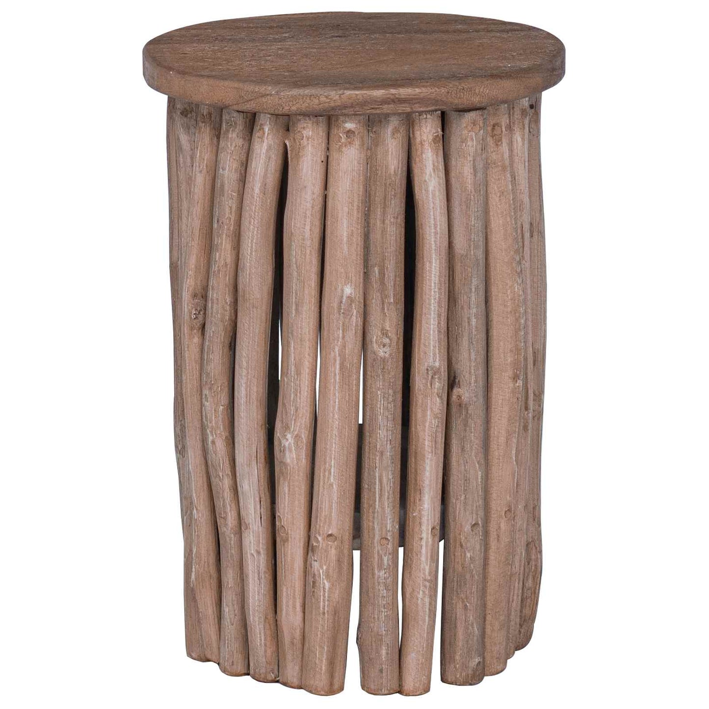 Taburet Naturfarvet 30 x 30 x 45 cm Massiv Teaktræ