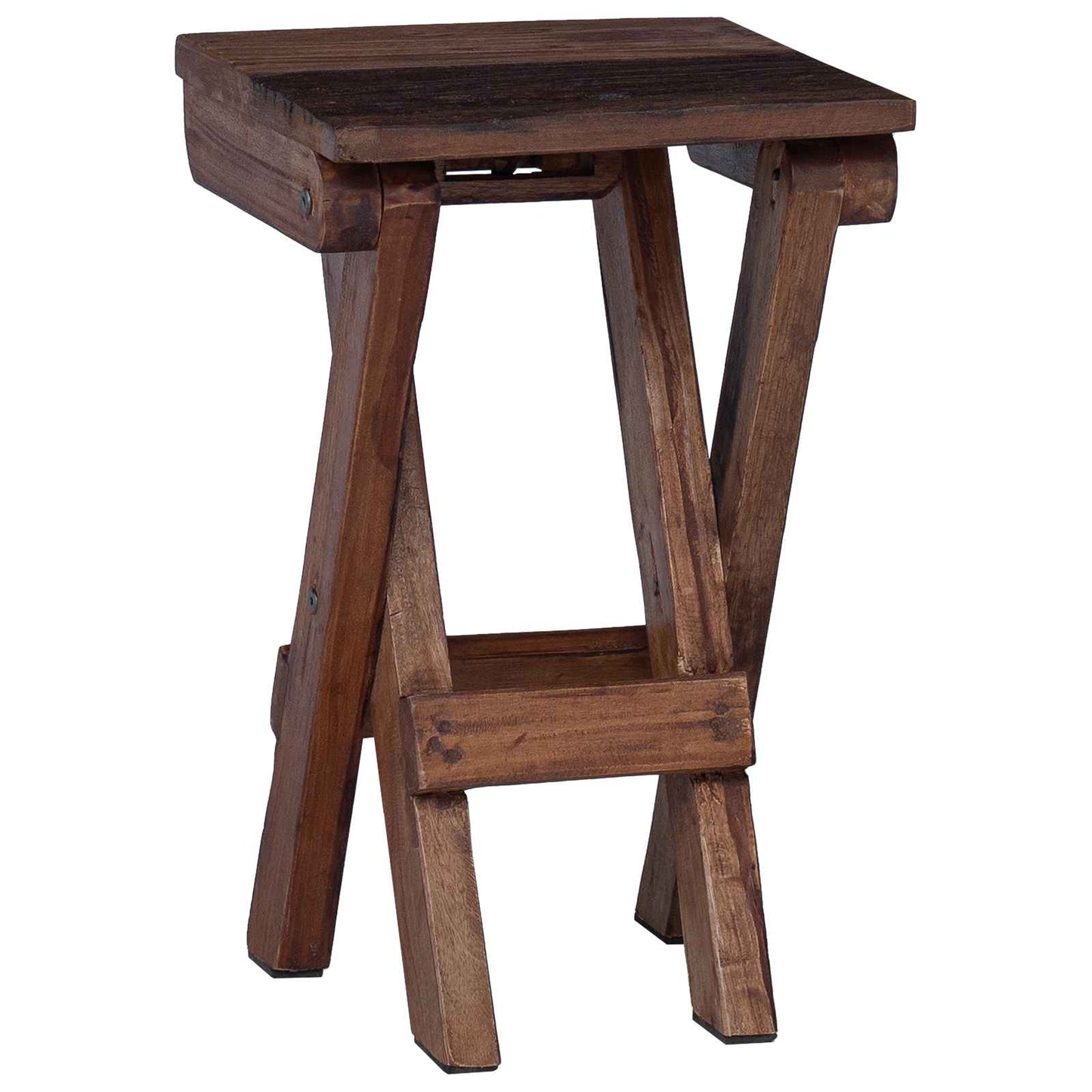 Taburet Naturfarvet 30 x 30 x 48 cm Massivt genbrugstræ