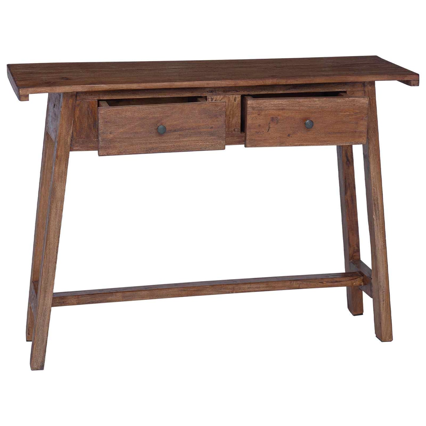 Bord med skuffe Brun 110 x 30 x 79 cm Massiv Mahogni