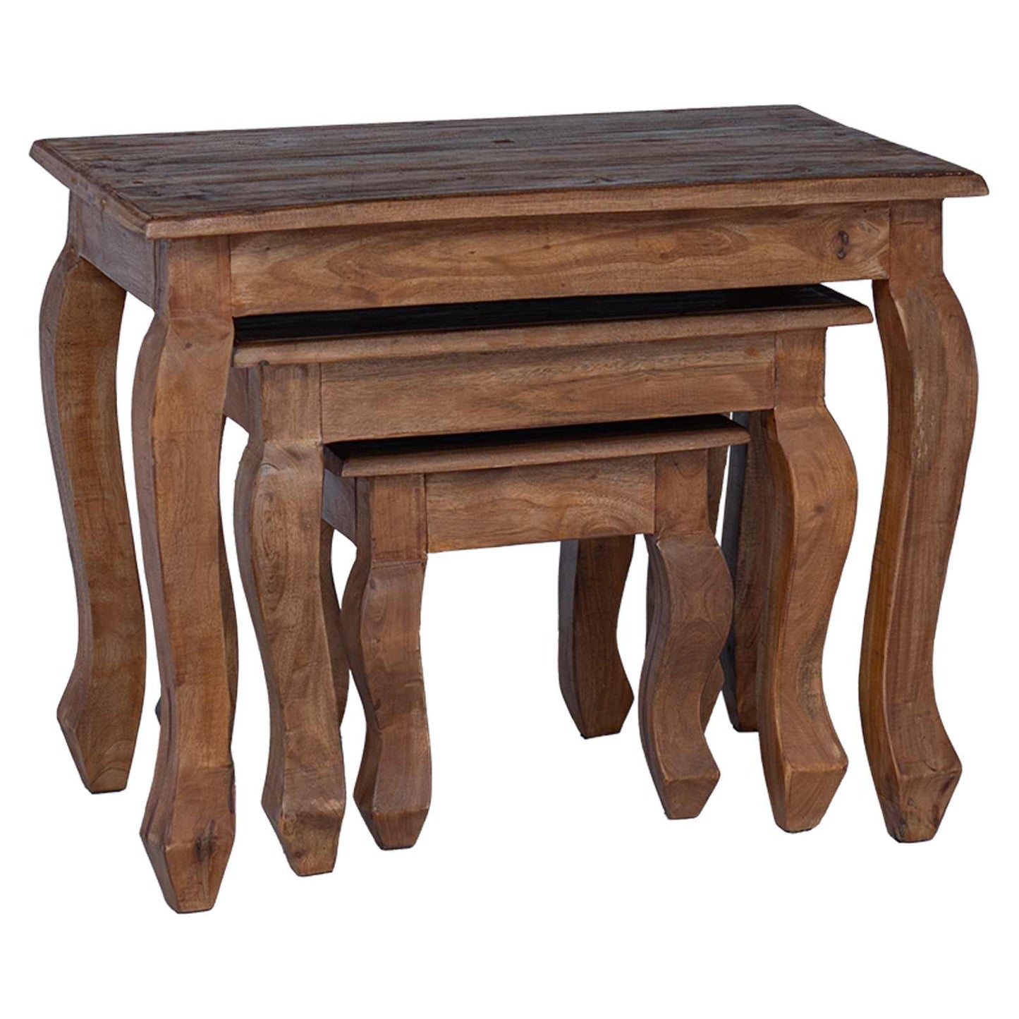 Nesting Bord 3 pcs Brun Massivt mahognitræ