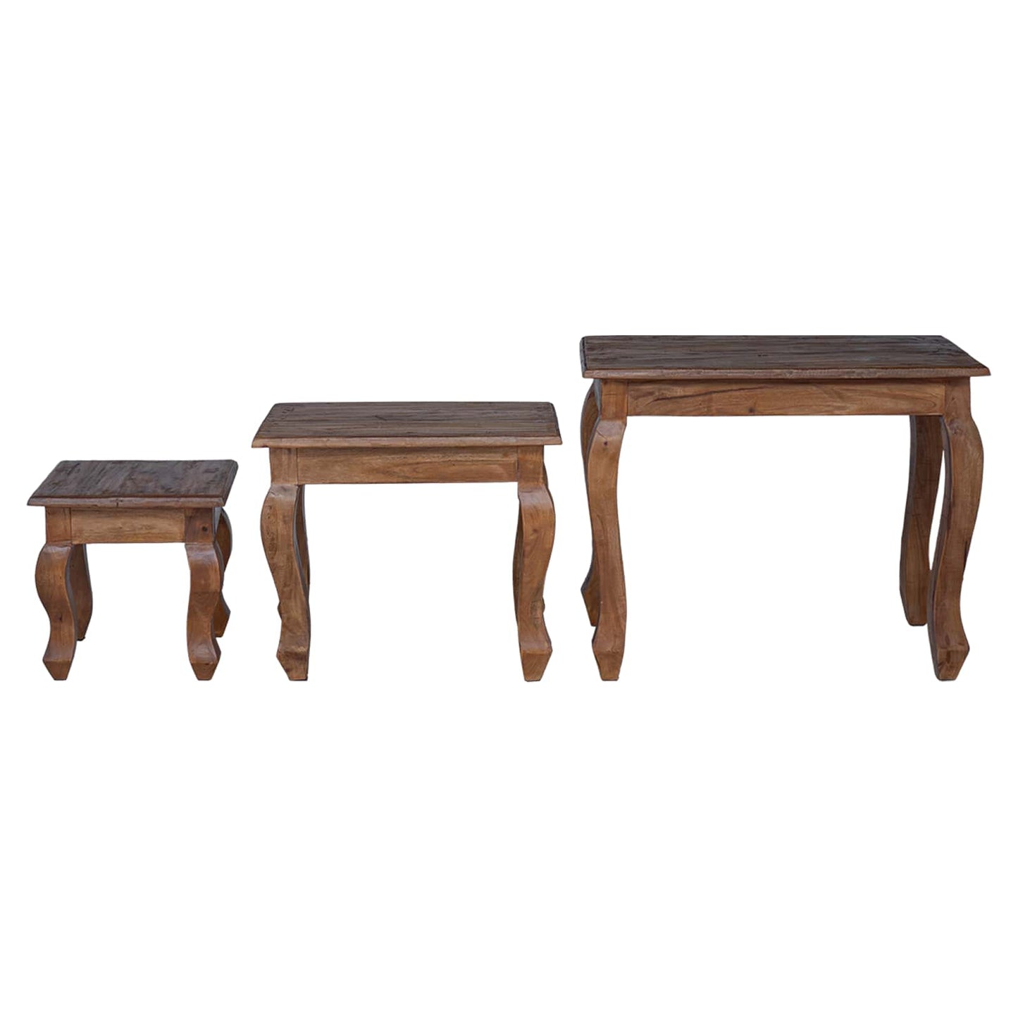 Nesting Bord 3 pcs Brun Massivt mahognitræ