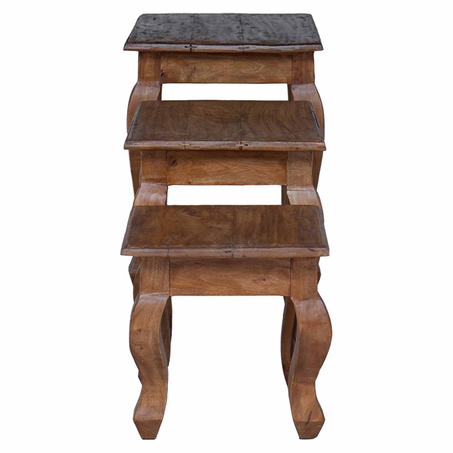 Nesting Bord 3 pcs Brun Massivt mahognitræ