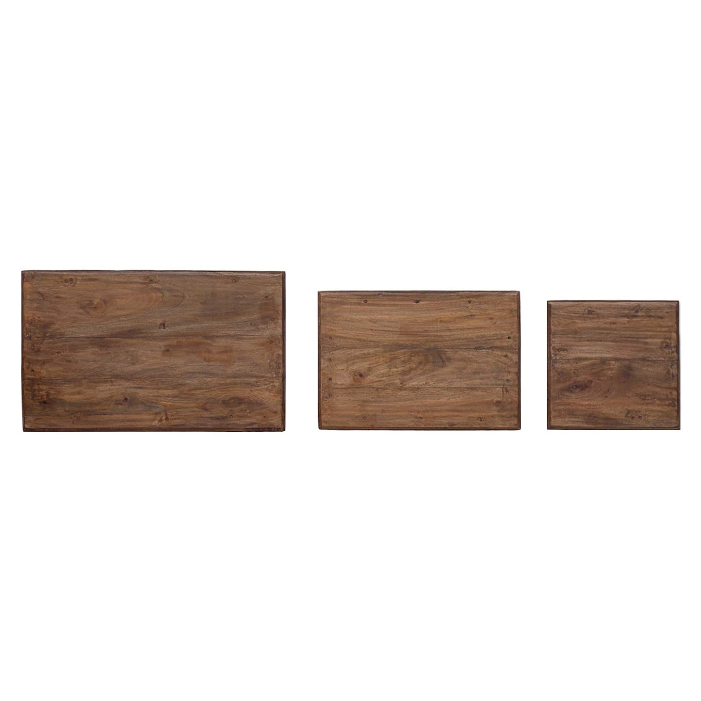 Nesting Bord 3 pcs Brun Massivt mahognitræ