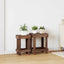Planteholder 2 pcs Brun 70 x 11 x 27 cm Mahogni Træ