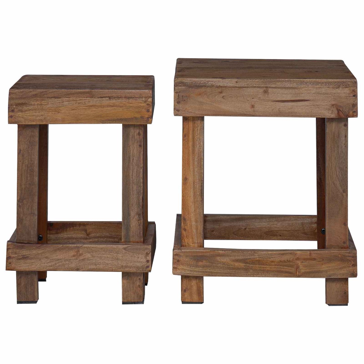 Planteholder 2 stk. Brun 70 x 11 x 27 cm Mahogni Træ