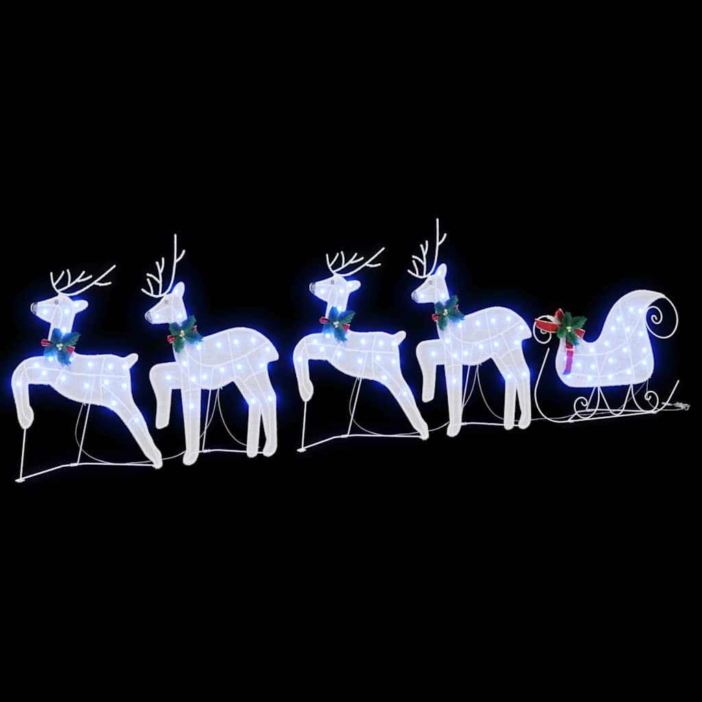 LED Rensdyr 5 pcs Hvid Stof