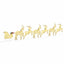 LED Rensdyr 7 pcs Guld Stof