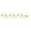 LED Rensdyr 7 pcs Guld Stof