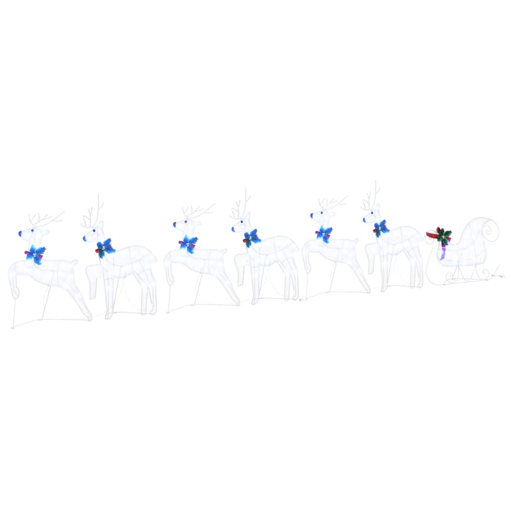 LED Rensdyr 7 pcs Hvid Stof