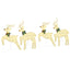 LED Rensdyr 4 pcs Guld Stof