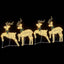 LED Rensdyr 4 pcs Guld Stof