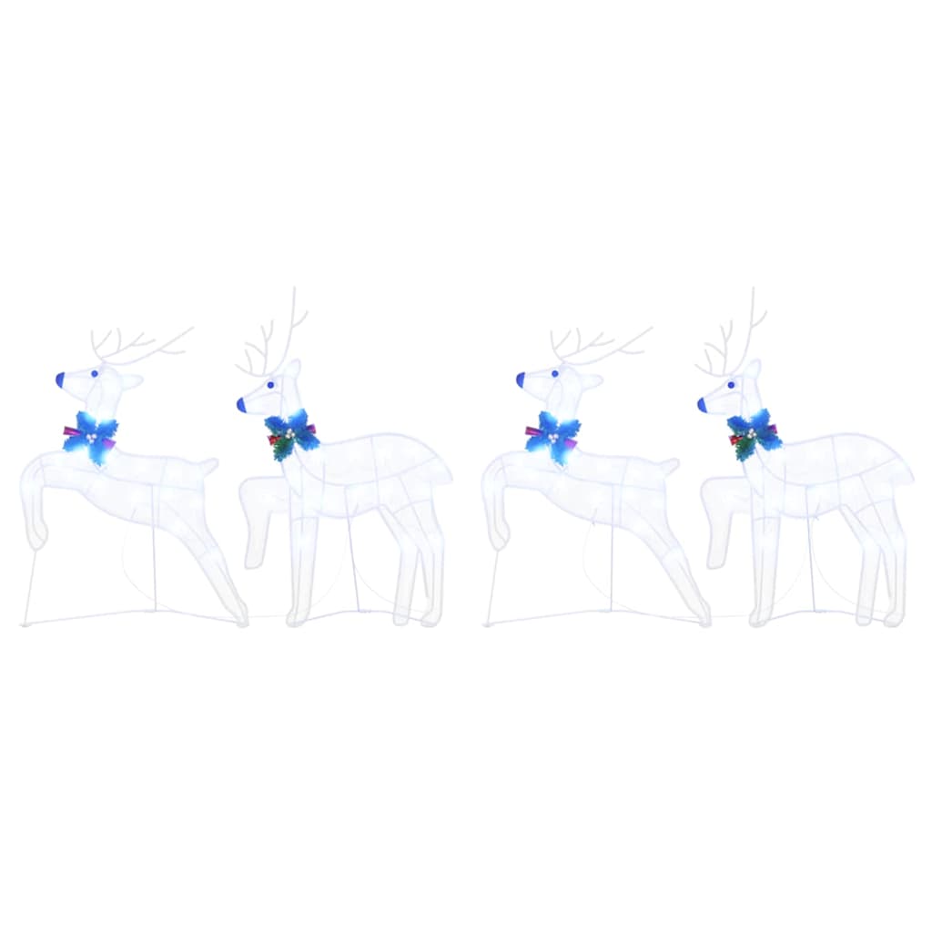 LED Rensdyr 4 pcs Hvid Stof