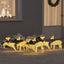 LED Rensdyr 6 pcs Guld Stof