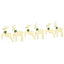 LED Rensdyr 6 pcs Guld Stof