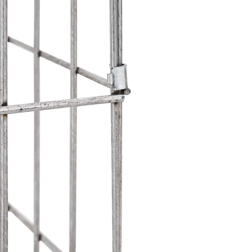 Gabion Vandhane Sølv 26 x 25 x 50 cm Rustfrit stål