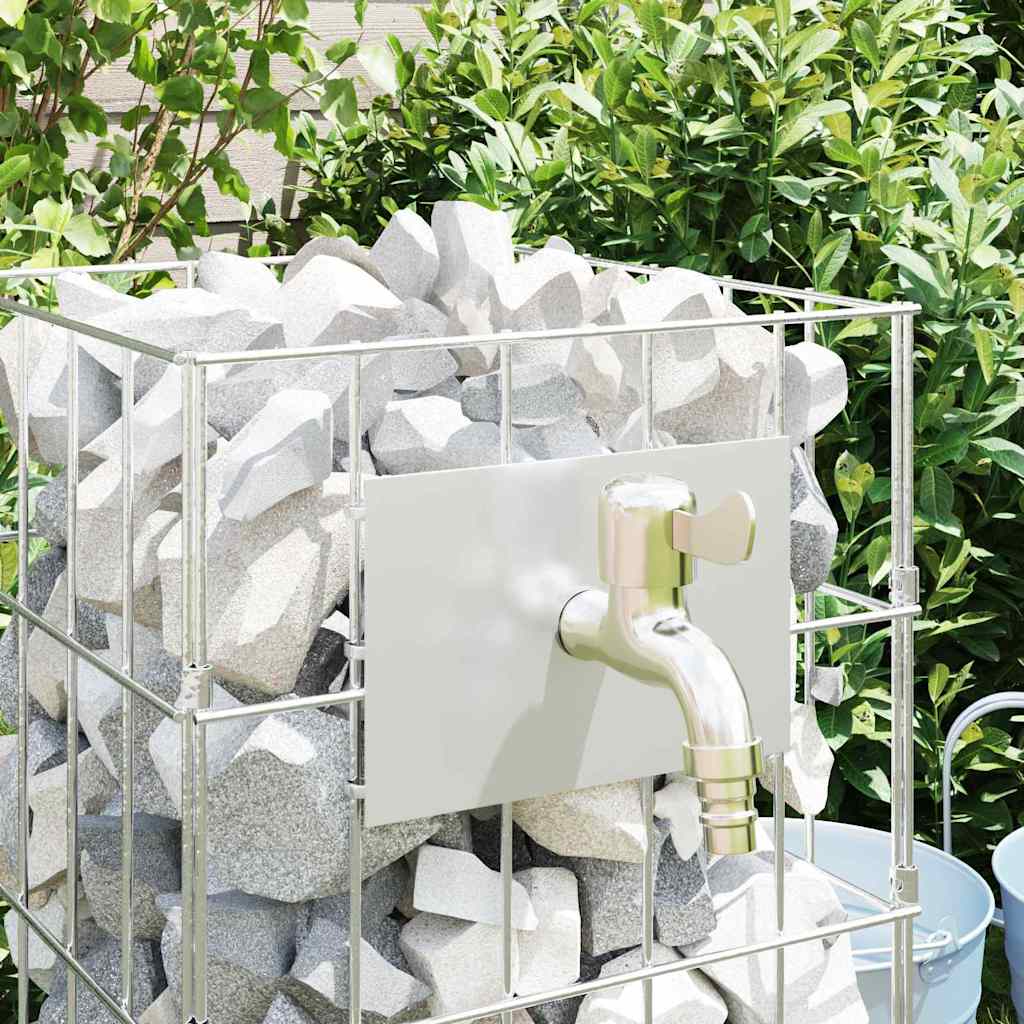 Gabion Vandhane Sølv 26 x 25 x 50 cm Rustfrit stål