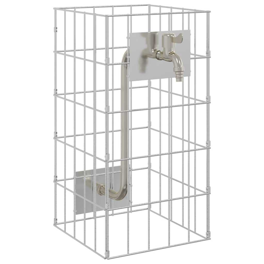 Gabion Vandhane Sølv 26 x 25 x 50 cm Rustfrit stål