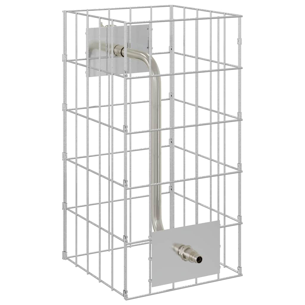Gabion Vandhane Sølv 26 x 25 x 50 cm Rustfrit stål