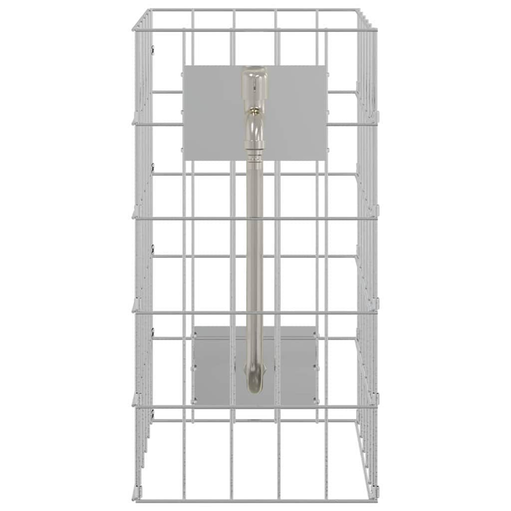 Gabion Vandhane Sølv 26 x 25 x 50 cm Rustfrit stål