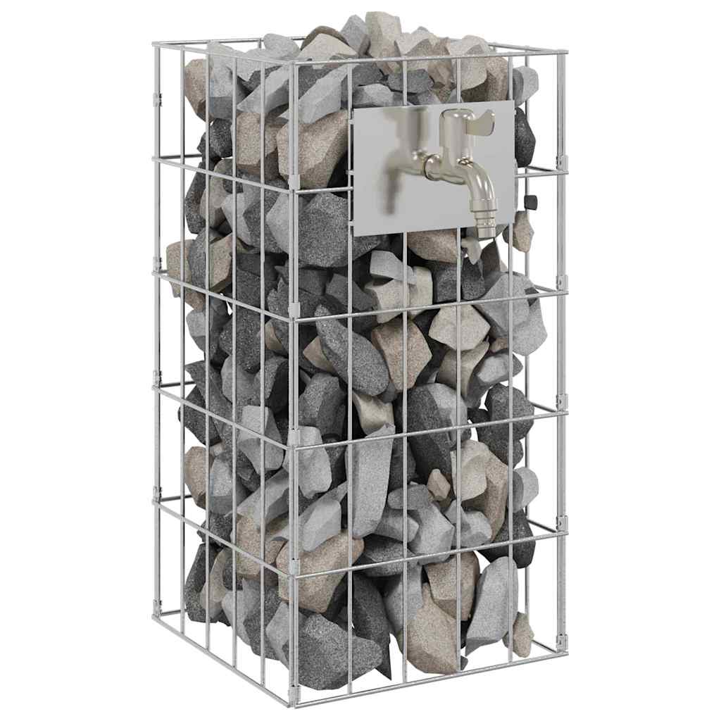 Gabion Vandhane Sølv 26 x 25 x 50 cm Rustfrit stål