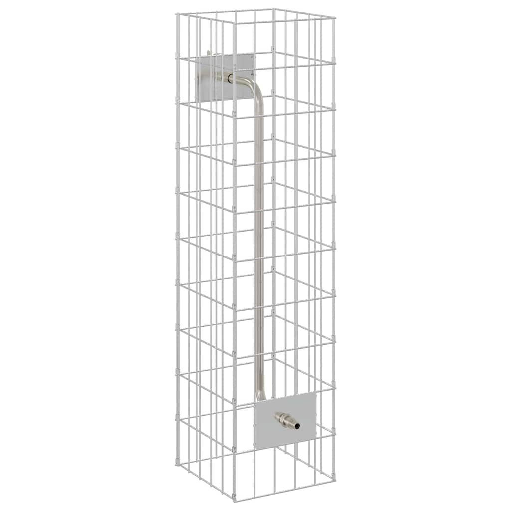 Gabion Vandhane Sølv 25 x 25 x 100 cm Rustfrit stål
