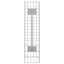 Gabion Vandhane Sølv 25 x 25 x 100 cm Rustfrit stål