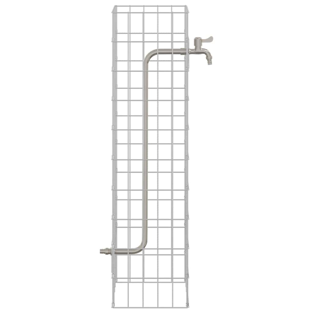 Gabion Vandhane Sølv 25 x 25 x 100 cm Rustfrit stål