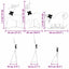 LED Rensdyr 3 pcs Kold Hvid Stof