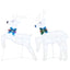 LED Rensdyr 2 pcs Kold Hvid Stof