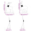 LED Rensdyr 2 pcs Kold Hvid Stof