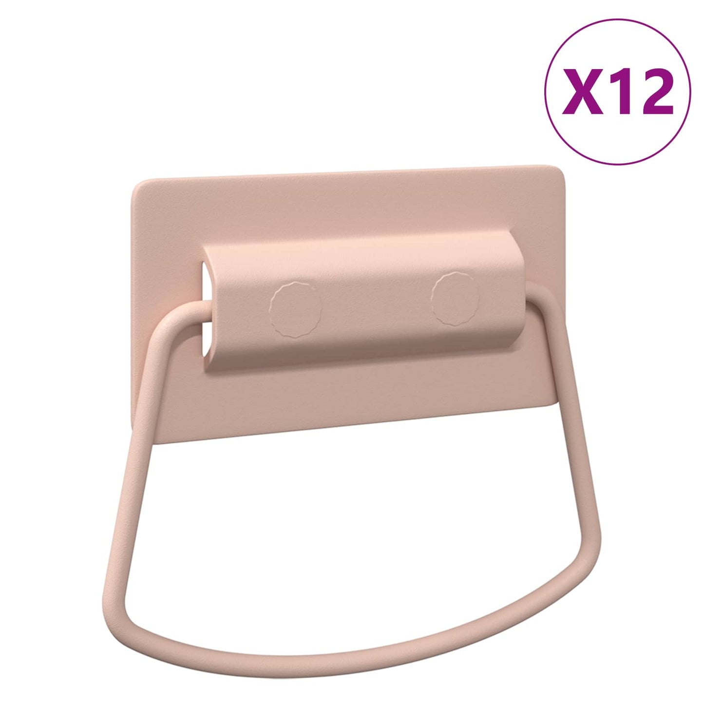 Skab Håndtag 12 pcs Lyserød 85 x 45 mm Metal
