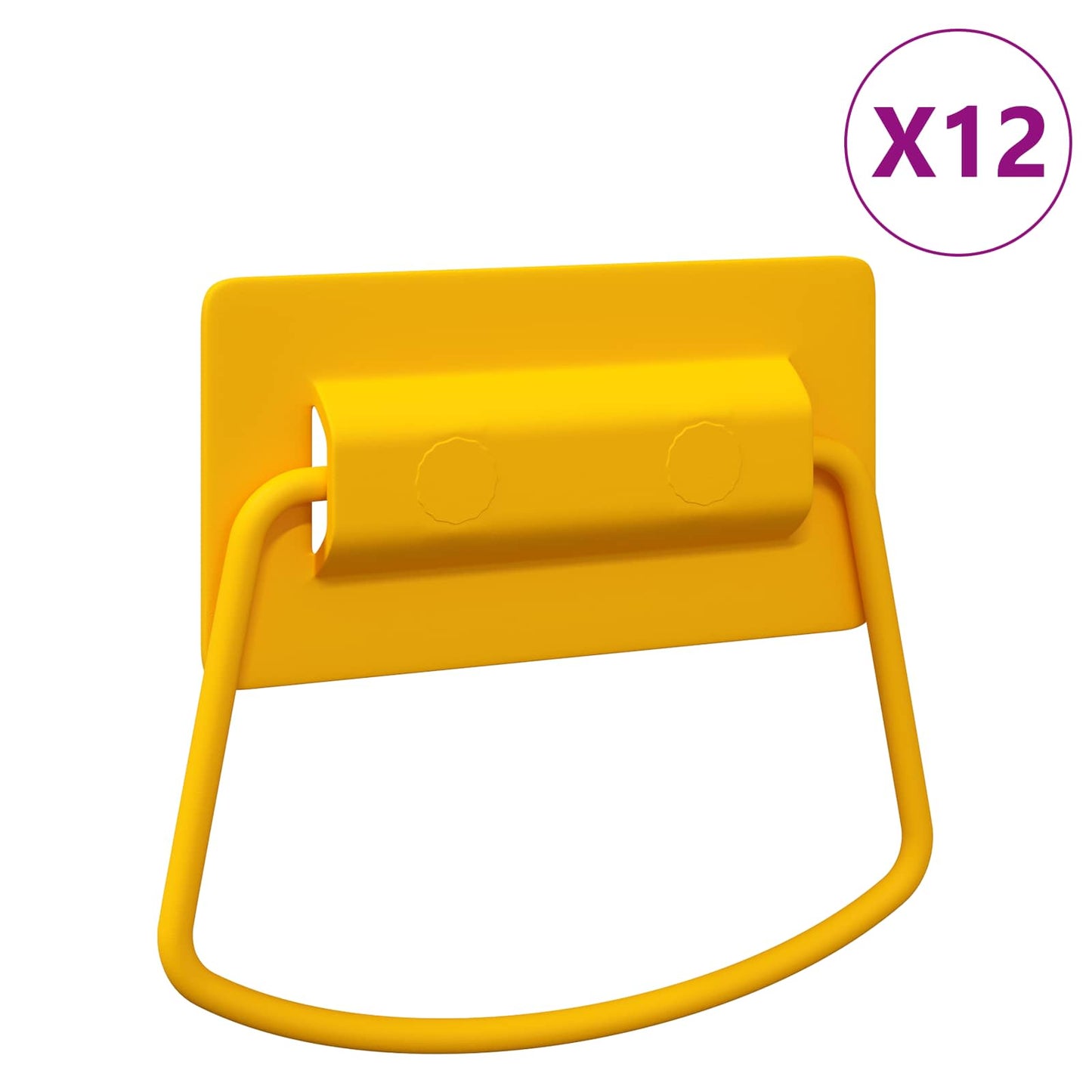 Skab Håndtag 12 pcs Sennepsgul 85 x 45 mm Metal