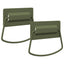 Skab Håndtag 2 pcs Oliven grøn 85 x 45 mm Metal