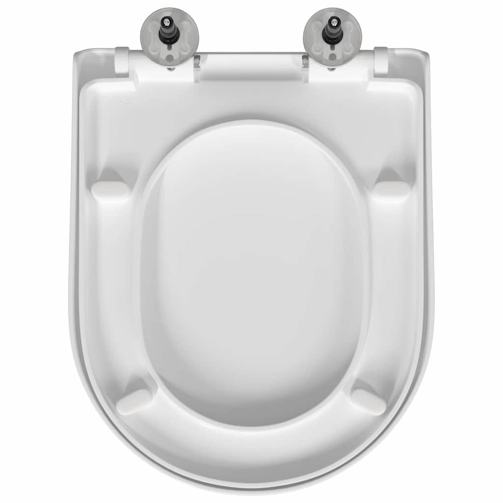 Toilet sæde Indstillelig Hvid 48 x 36,5 x 4,5 cm Polypropylen