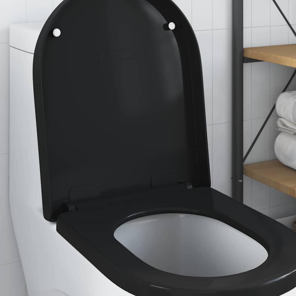 Toilet sæde Indstillelig Sort 48 x 36,5 x 4,5 cm Polypropylen