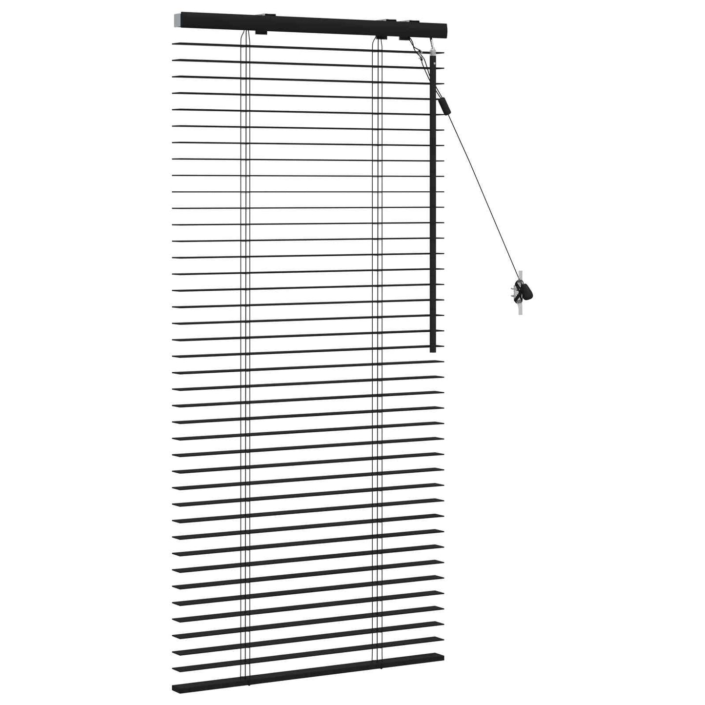 Persienner Sort 65 x 130 cm 35 mm Massivt Paulownia Træ
