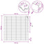 Persienner Sort 125 x 130 cm 35 mm Massivt Paulownia Træ