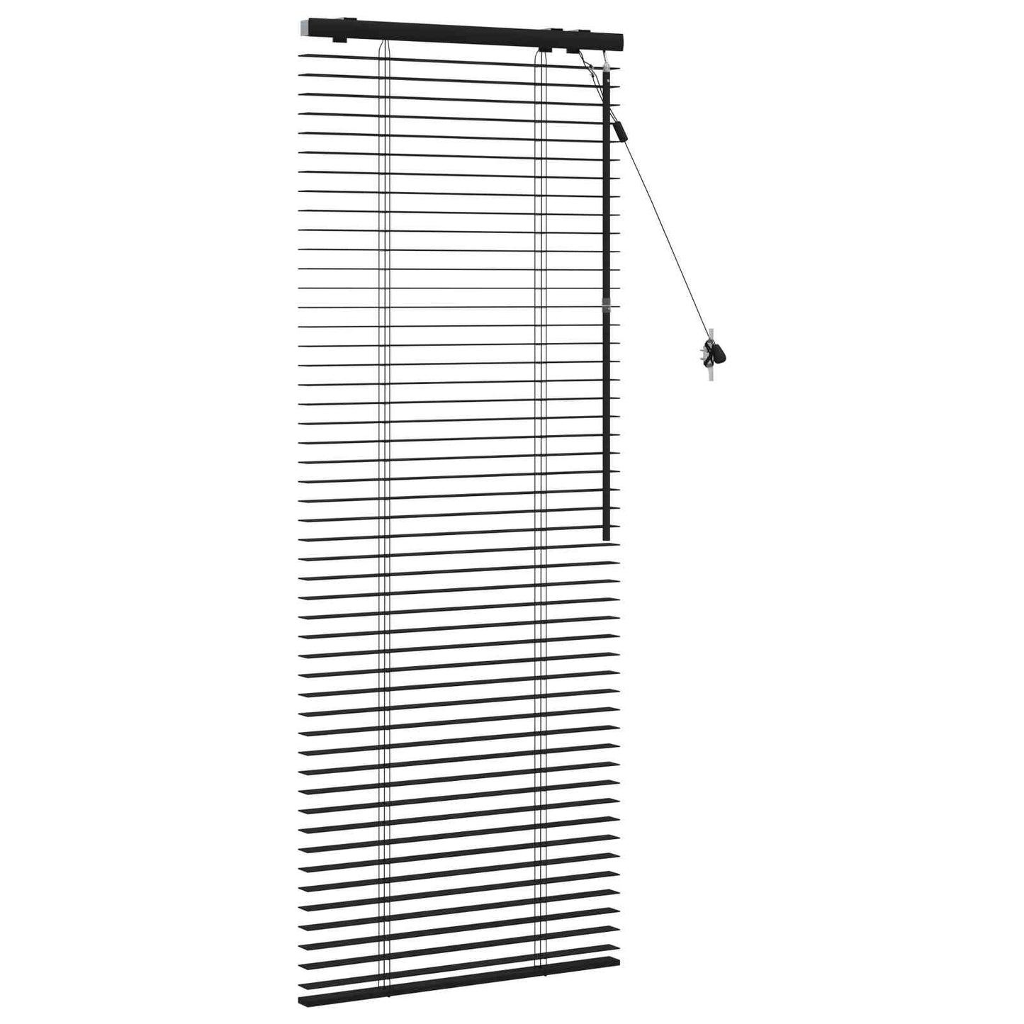 Persienner Sort 55 x 160 cm 35 mm Massivt Paulownia Træ