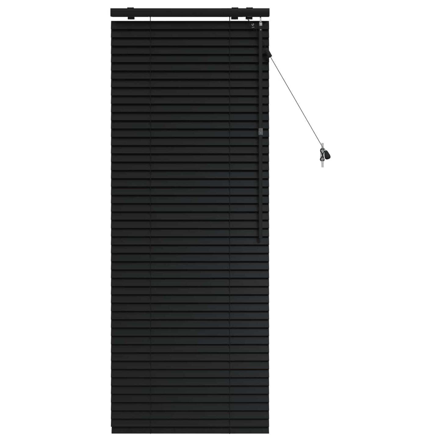 Persienner Sort 65 x 160 cm 35 mm Massivt Paulownia Træ
