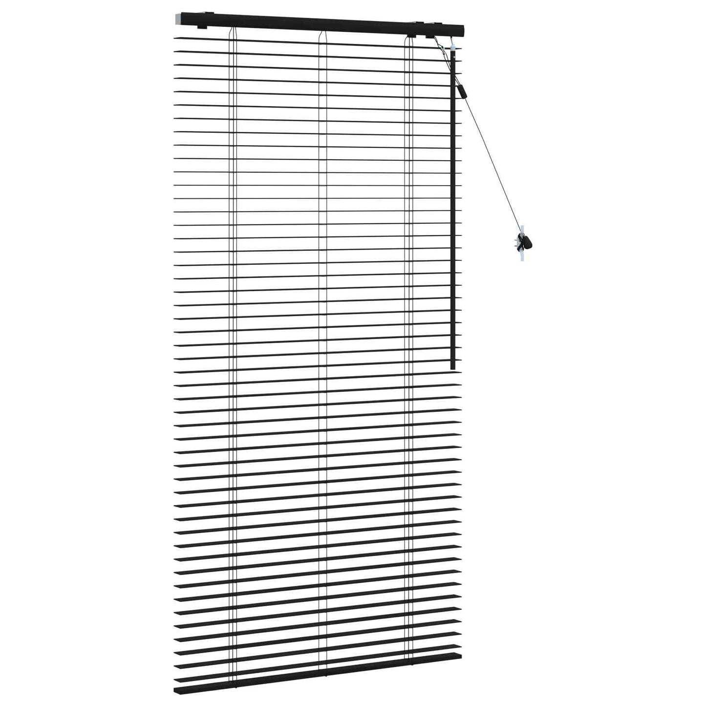 Persienner Sort 90 x 160 cm 35 mm Massivt Paulownia Træ