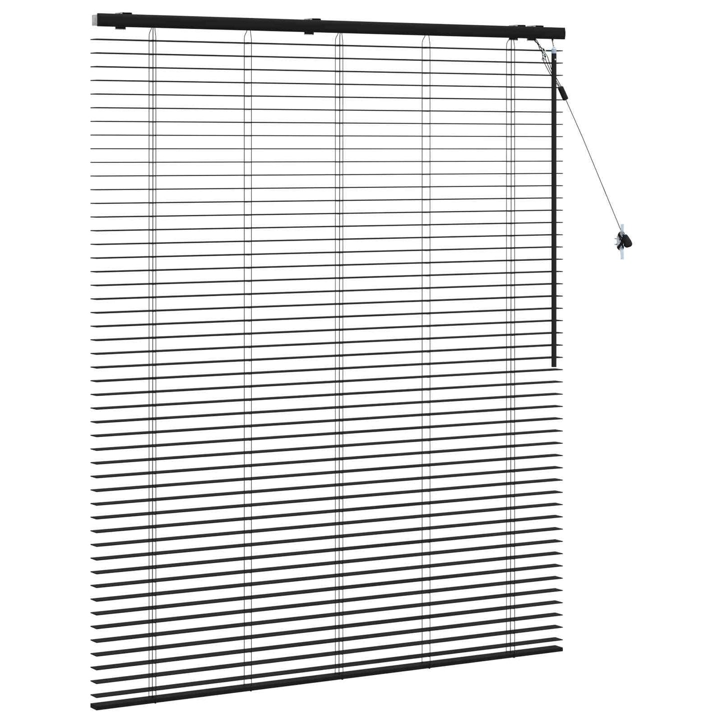 Persienner Sort 135 x 160 cm 35 mm Massivt Paulownia Træ