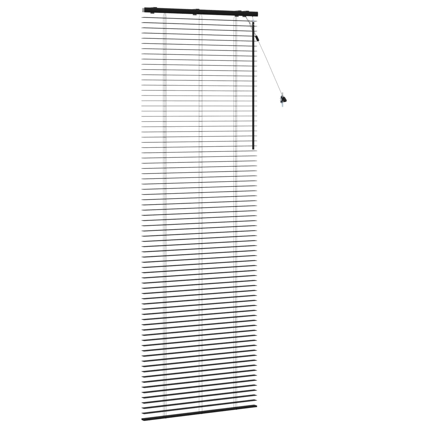 Persienner Sort 85 x 250 cm 35 mm Massivt Paulownia Træ