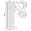 Persienner Sort 95 x 250 cm 35 mm Massivt Paulownia Træ