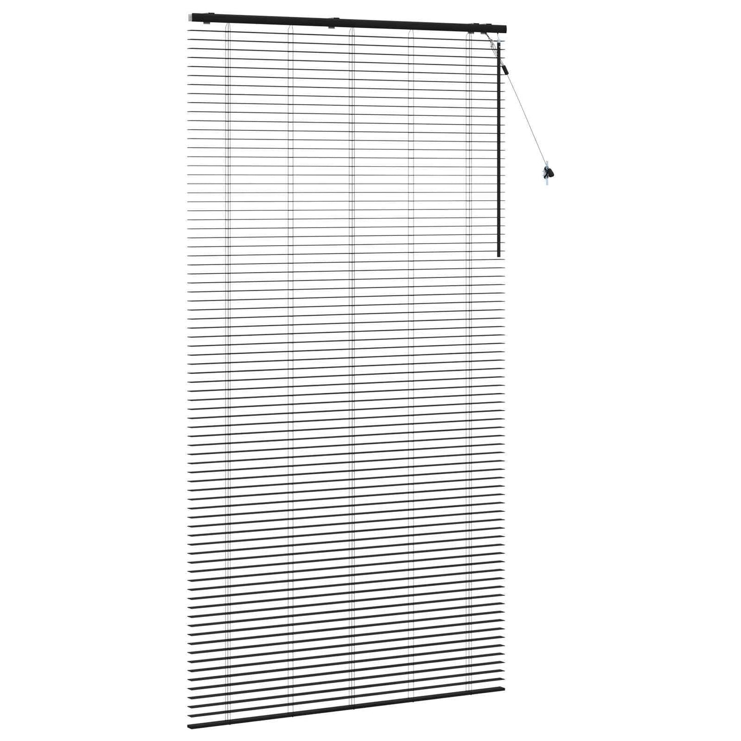 Persienner Sort 130 x 250 cm 35 mm Massivt Paulownia Træ