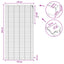 Persienner Sort 135 x 250 cm 35 mm Massivt Paulownia Træ