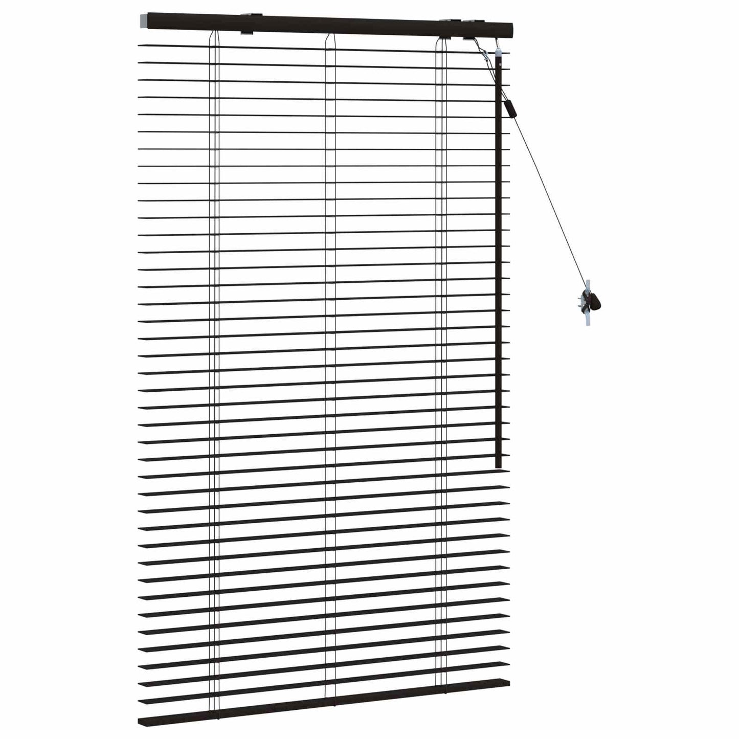 Persienner Mørk Brun 75 x 130 cm 35 mm Massivt Paulownia Træ