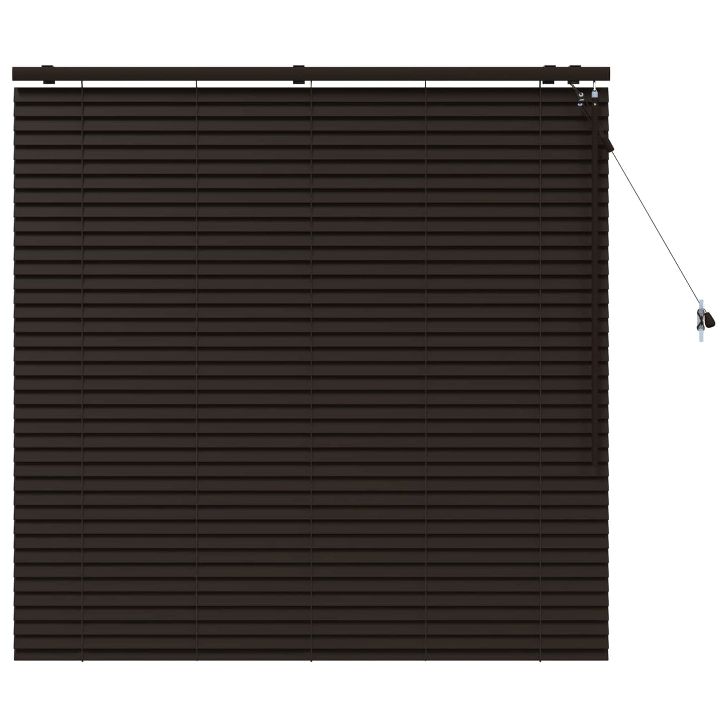Persienner Mørk Brun 135 x 130 cm 35 mm Massivt Paulownia Træ