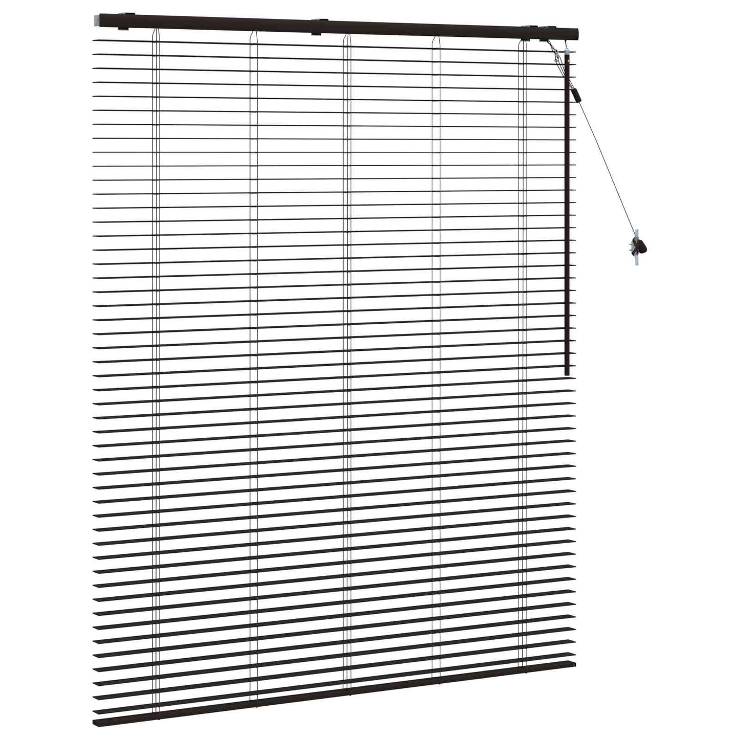 Persienner Mørk Brun 140 x 160 cm 35 mm Massivt Paulownia Træ