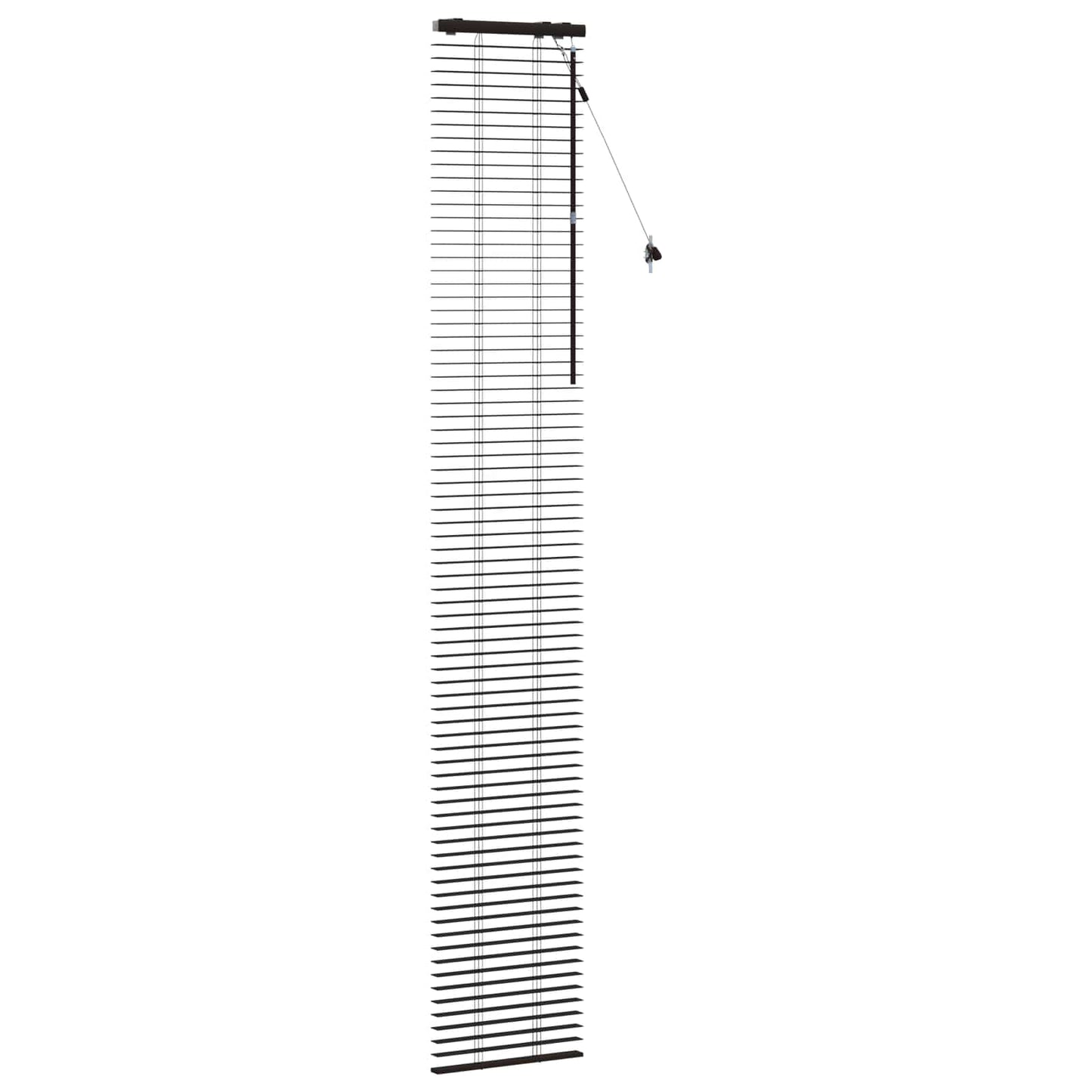 Persienner Mørk Brun 50 x 250 cm 35 mm Massivt Paulownia Træ