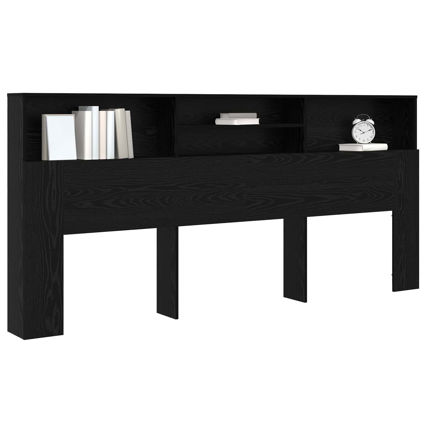 Hovedgærde Skab Sort eg 220 x 19 x 101,5 cm Konstrueret træ